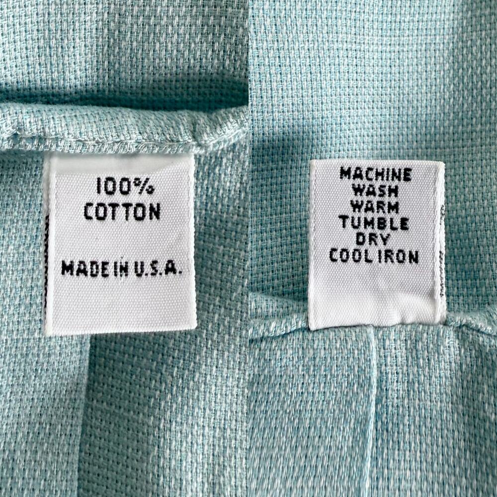 Aquascutum of London Dress Shirt Men 14.5 - 33 Vintage 80s Cotton Coastal Blue - Picture 4 of 7